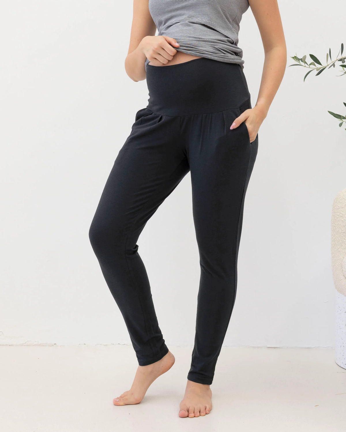 Eden Ultra Soft Maternity Lounge Pants in Black