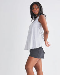 Maternity/Nursing Bamboo Swing Tank in Grey Marl