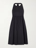 Beachwear Cotton-blend poplin halterneck mini dress