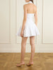 Halterneck cotton-poplin mini dress