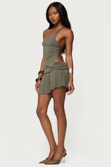 Janah Asymmetric One Shoulder Backless Top