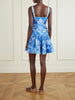 Freddie printed belted cotton mini dress