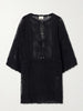 Metina crocheted cotton-blend mini dress