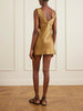Dune pearl-embellished silk-shantung mini dress