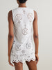 Scalloped broderie anglaise cotton mini dress