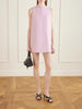 Sack wool and silk-blend cady mini dress