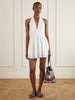 Grazia gathered linen mini dress