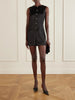 Crystal-embellished crepe mini dress