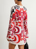 Icon Supremes printed crepe mini dress