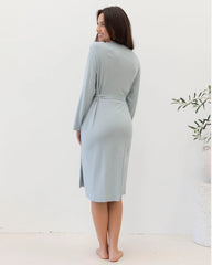 Grace Maternity & Nursing Robe - Sea Mist