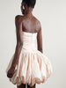 Rachel strapless gathered silk-taffeta mini dress