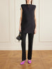 Vareuse draped scuba mini dress