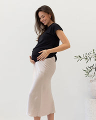 Reversible Maternity T-Shirt in Black