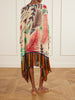 Woven fringe mini dress