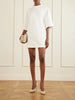 Cut-out cotton-blend jersey mini dress