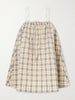 Checked seersucker mini dress