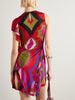 Printed jersey mini dress