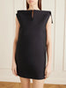 Vareuse draped scuba mini dress
