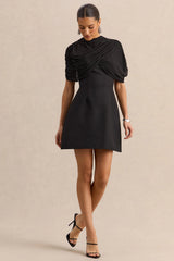 Veda | Black Square-Neck Mini Dress