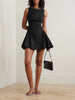 Gwen paneled cotton-blend poplin mini dress