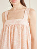 Babydoll printed linen and cotton-blend mini dress