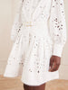Artesan beltedbroderie anglaise poplin mini dress