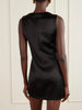 Crystal-embellished crepe mini dress