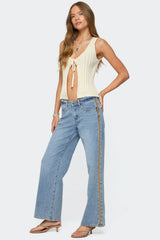 Verona Split Front Knit Top