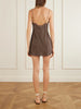 Polka-dot silk-crepe de chine mini dress