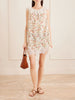 Paloma lace-trimmed floral-print silk-chiffon mini dress