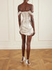 Paloma convertible draped embellished satin mini dress