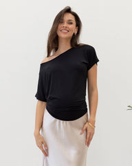 Reversible Maternity T-Shirt in Black