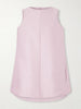 Sack wool and silk-blend cady mini dress