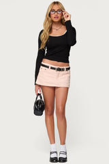 Contrast Lacey Long Sleeve Top
