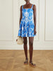 Freddie printed belted cotton mini dress