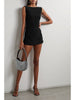 Ruched stretch-jersey mini dress