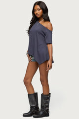 Josy Off Shoulder Handkerchief Top