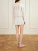 Metallic crochet-knit mini dress