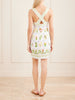 Tropical Porcelain printed linen mini dress