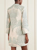Aziza Mia embellished printed linen mini dress