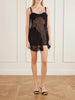 Cold Morning lace-trimmed sheer tulle mini dress