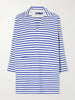 Striped cotton-jersey mini dress