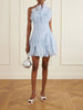 Nisha one-shoulder organza mini dress