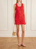 Poolside scalloped crocheted organic-cotton mini dress