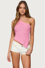 Codi Backless Asymmetric Knit Top