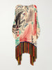 Woven fringe mini dress