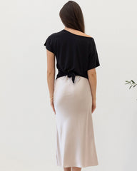 Reversible Maternity T-Shirt in Black