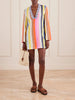 Raey striped cotton-blend mini dress