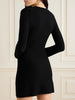 Open-knit wool-blend mini dress