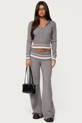 Kaliya Stripey Strapless Knit Top